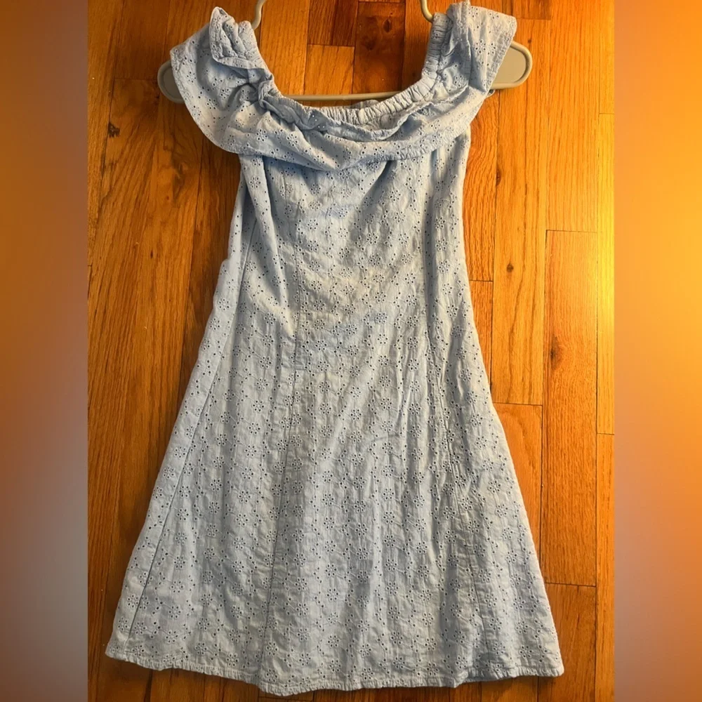 H&M Sky Blue Eyelet Dress